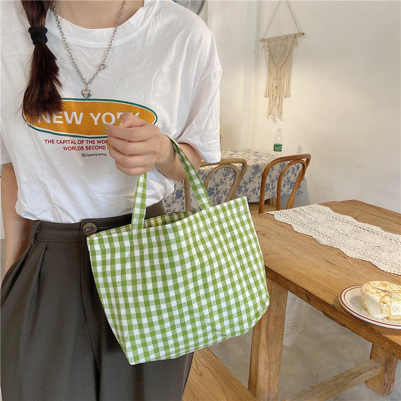 Artistic Portable Lunch Style Plaid Mummy Handbags