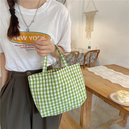 Artistic Portable Lunch Style Plaid Mummy Handbags