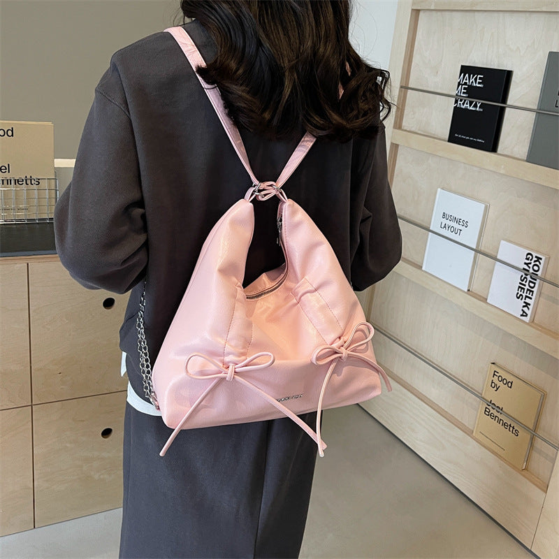 Women's Bow Trendy Fashion Sweet Tote Leisure Shoulder Bags