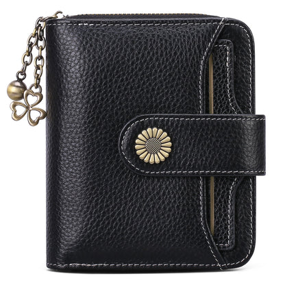 Women's Leather Female Short Korean Mini License Ladies Wallets