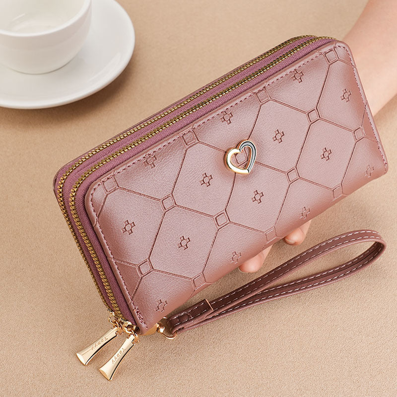 Charming Long Double Layer Zipper Fashion Handbags