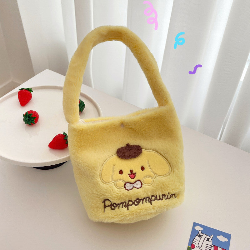 Women's Plush Present Cute Melody Lunch Shoulder Bags