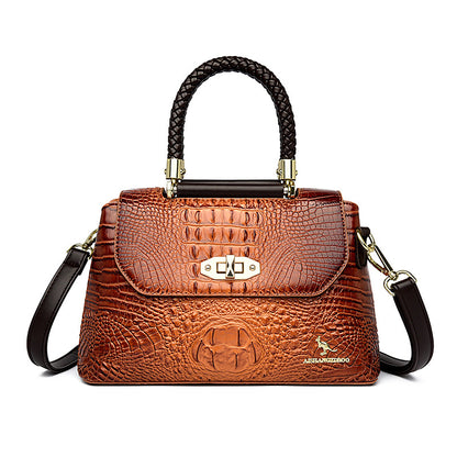 Alligator Print Fashion Western Style Simple Crossbody Bags