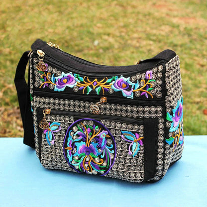 Women's Yunnan National Style Embroidered Full Embroidery Crossbody Bags