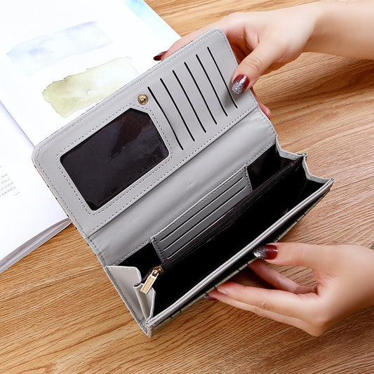 Women's Long Fashion Simple Folding Clutch Ladies Wallets