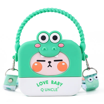 Three-dimensional Cartoon Silicone Purple Rabbit Smiley Dinosaur Bags