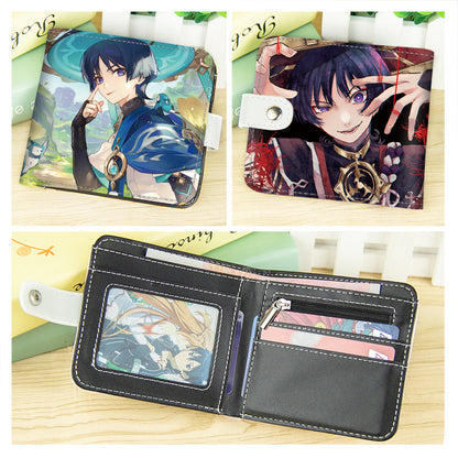 Anime Short Peripheral Two-dimensional God Walnut Men's Wallets