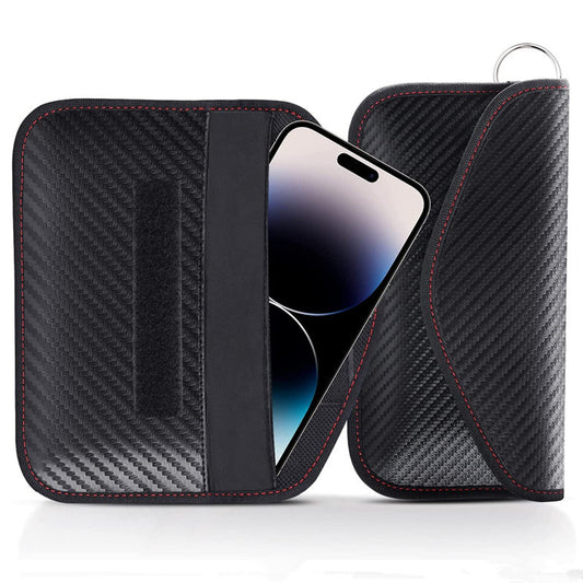 Promotion Carbon Fiber Large Mobile Shield Phone Bags