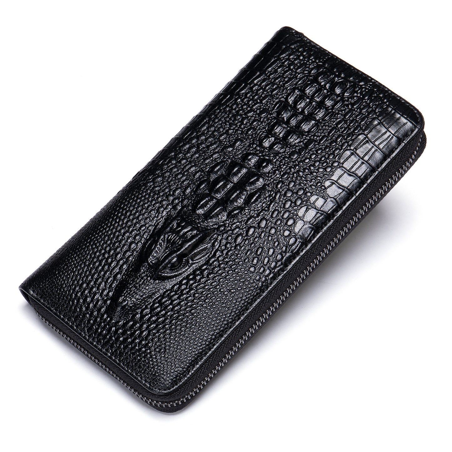 Men's Leather Crocodile Pattern For Cowhide Billfold Men's Wallets