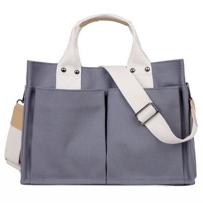 Women's Canvas Korean Simple Fashion Artistic Style Bags