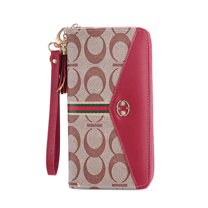 Women's Zip Clutch Long Double Layer Mobile Ladies Wallets