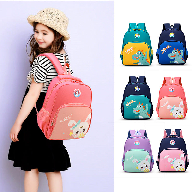 Dinosaur Bunny Cartoon Printed Boys Intermediate Advanced Classes Elementary School Students' Schoolbags