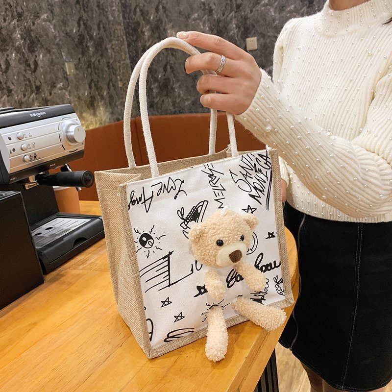 Women's Bear Trendy Cute Fashion Tide Cloth Handbags