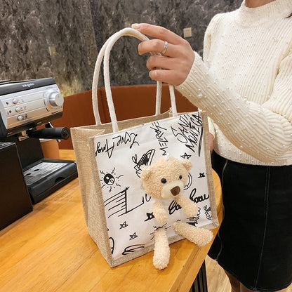 Women's Bear Trendy Cute Fashion Tide Cloth Handbags