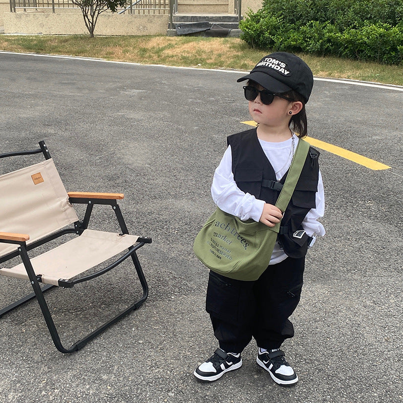 Children's Trendy Cool Boy Korean Style Large Children's Shoulder Bags