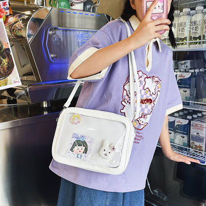 Anime Peripheral Cute Personality Street Shot Soft Cartoon Crossbody Bags