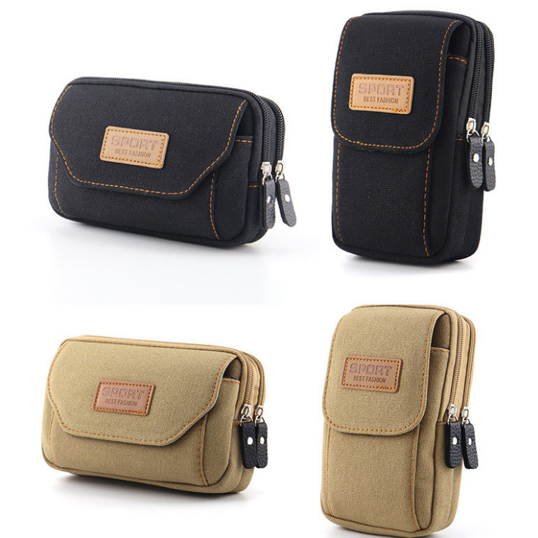 Men's Canvas Mobile Construction Site Cell Phone Bags