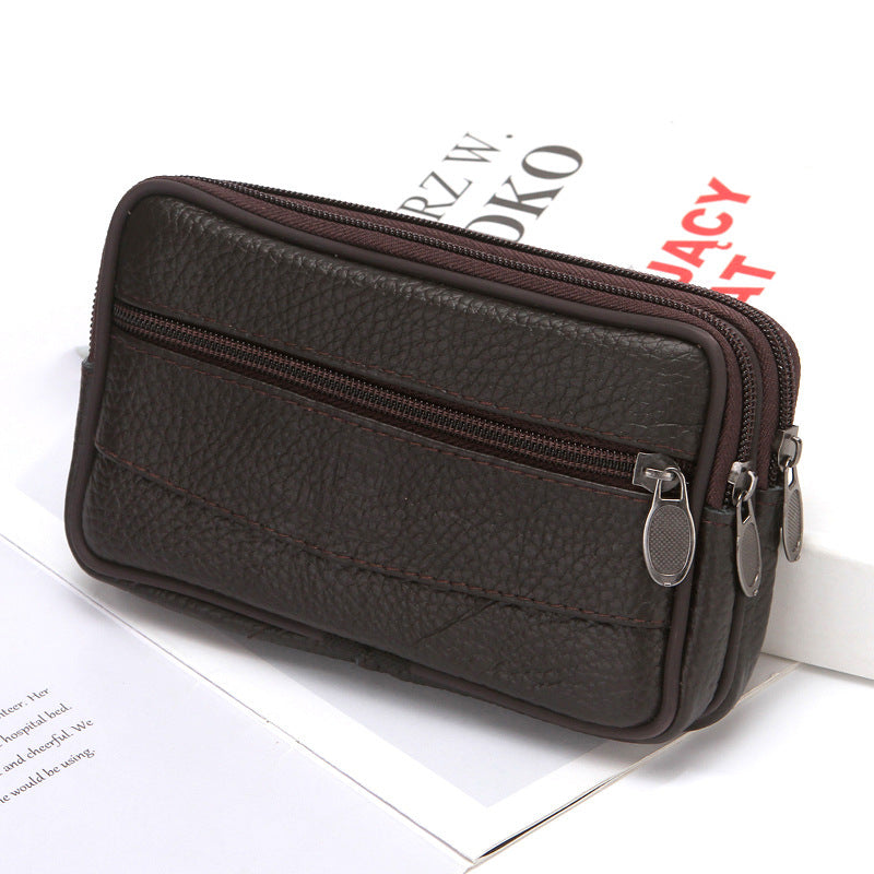 Men's Authentic Leather Mobile Manual Work Phone Bags