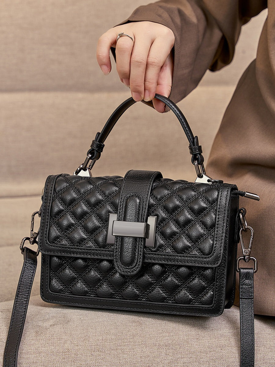 Women's Top Layer Leather Trendy Fashion Texture Handbags