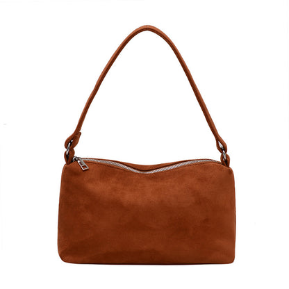 Women's Niche Retro Suede Soft Underarm Simple Shoulder Bags