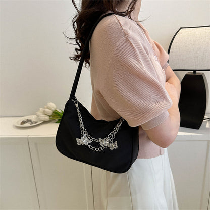 Women's Underarm Korean Style Butterfly Jewelry Chain Shoulder Bags