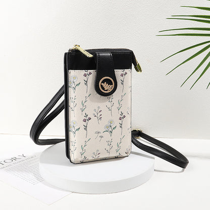 Women's Vertical Fashion Pastoral Style Portable Multifunctional Phone Bags