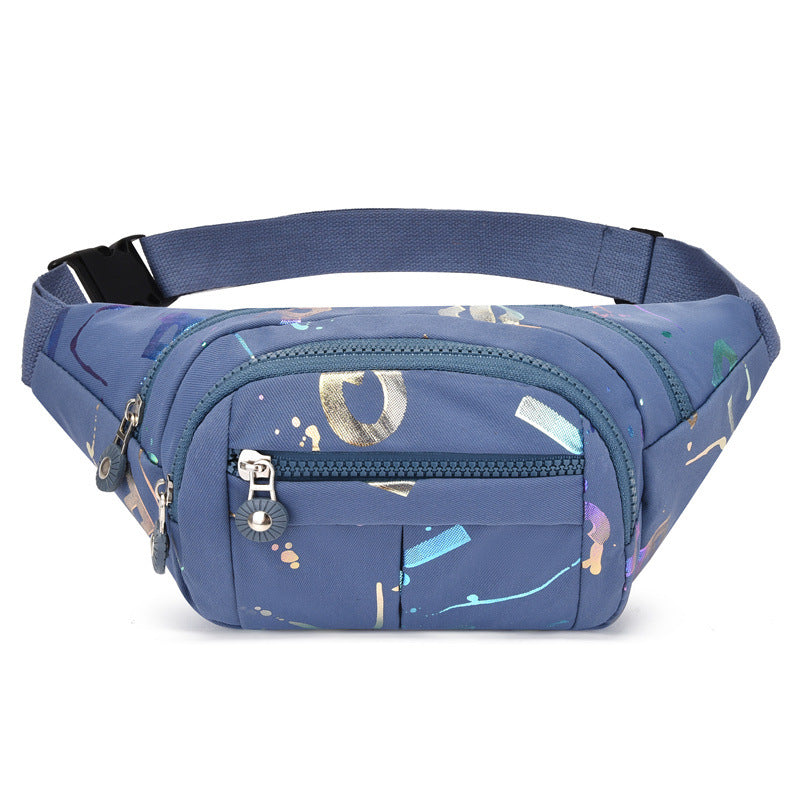 Cloth Multilayer Fashion Bronzing Bright Leather Waist Packs