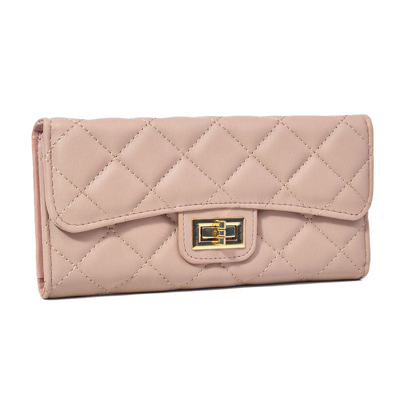 Women's Online Classic Style Rhombus Long Zipper Ladies Wallets