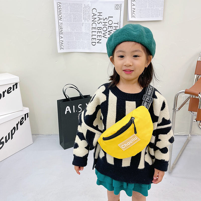 Sacs banane pour enfants en nylon avec lettres en forme de bonbons coréens