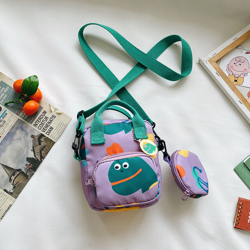 Sacs à bandoulière mignons pour enfants de style occidental de mode de dinosaure de dessin animé pour enfants