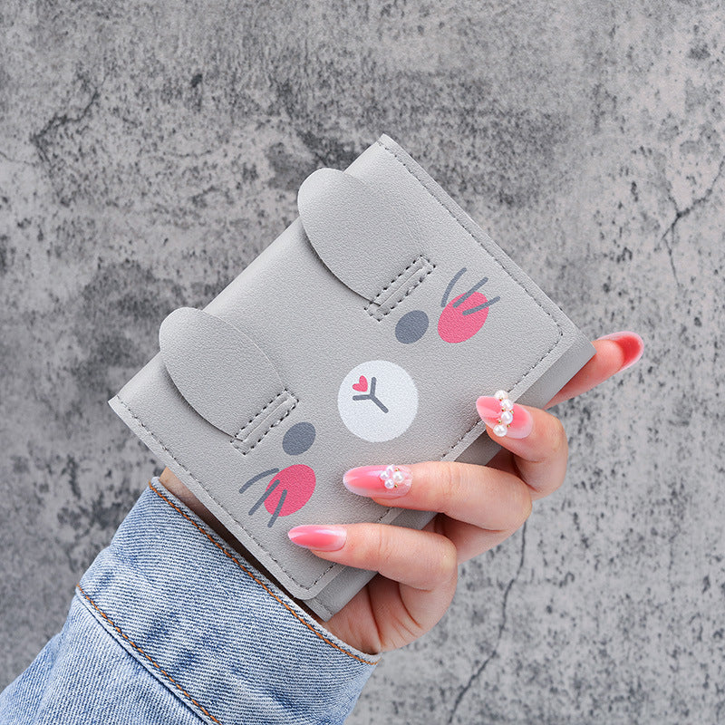 Women's Short Cartoon Cute Trifold Fashion Ladies Wallets