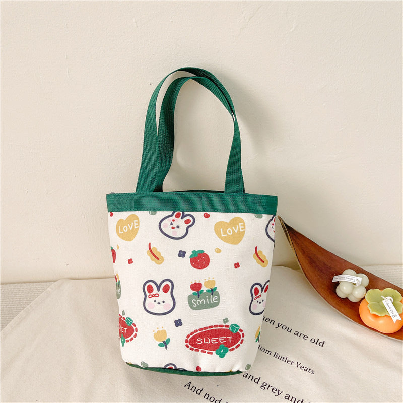 Carrying Canvas Family Lunch Box Cartoon Handbags