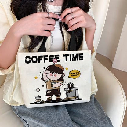 Canvas Female Cartoon Cabs Fashion Korean Handbags