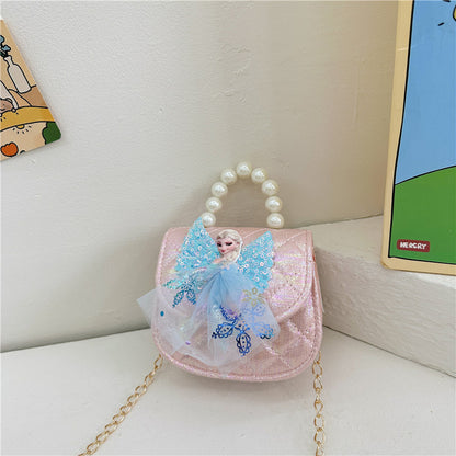 Sacs à bandoulière classiques pour femmes, enfants et princesse Elsa Cute Pearl