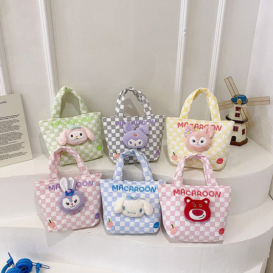 Children's Korean Style Cute Doll Heart Storage Handbags