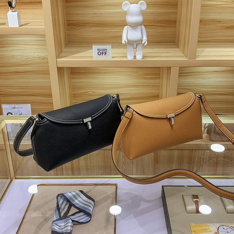 Women's Simple Commute Grain Surface Shape Flap Handbags