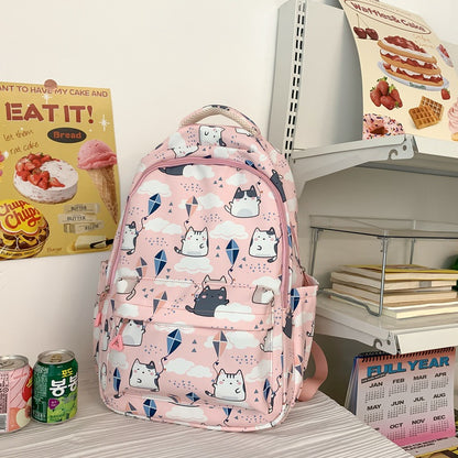 Women's Style For Junior Cute Cat Print Backpacks