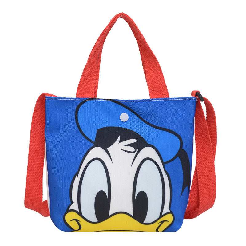 Children's Trendy Fashion Canvas Cartoon Printed Korean Style Children's Shoulder Bags