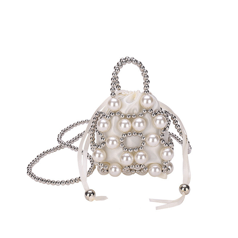 Children's Innovative Attractive Mini Beaded Pearl Children's Shoulder Bags