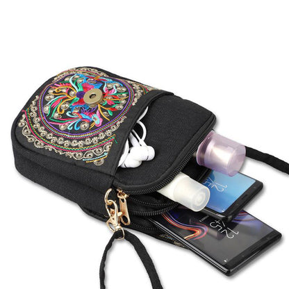 Women's Yunnan National Style Embroidered Mini Flap Crossbody Bags