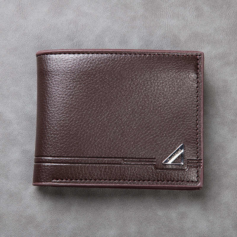 Men's Swiping Short Retro Horizontal Soft Leather Men's Wallets