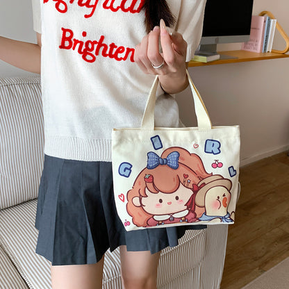 Canvas Female Cartoon Cabs Fashion Korean Handbags