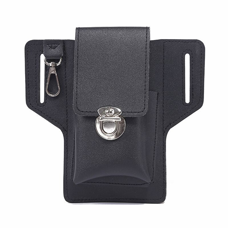 Men's Portable Simple Single Layer Leather Cigarette Men's Waist Packs