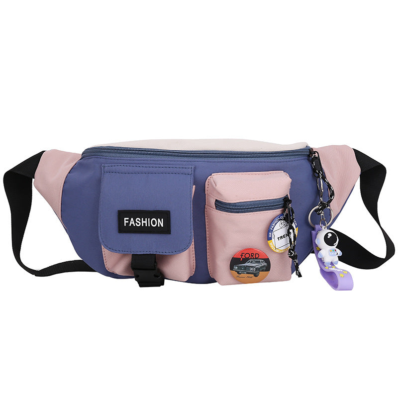 Women's & Men's & Color Matching Trendy Oxford Cloth Waist Packs