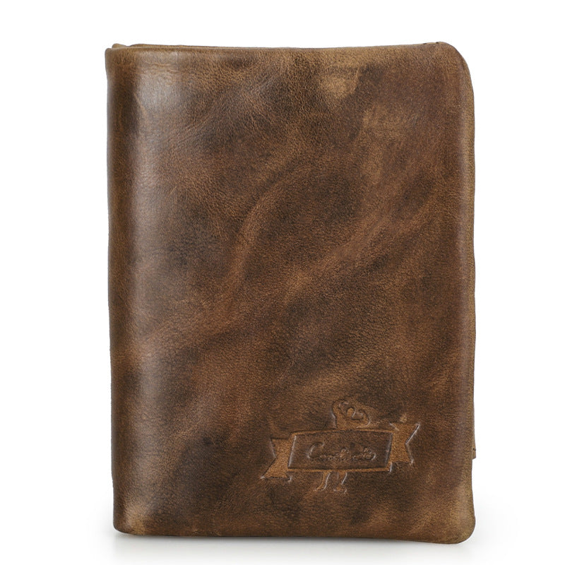 Men's Angel Large Capacity Top Layer Cowhide Fashion Men's Wallets