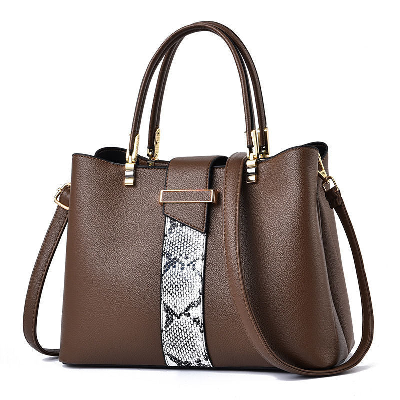 Women's Snake Pattern Large Capacity Mom Fashion Handbags