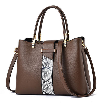 Women's Snake Pattern Large Capacity Mom Fashion Handbags