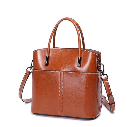 Women's Stylish Fashion Leather Simple Portable Shoulder Bags