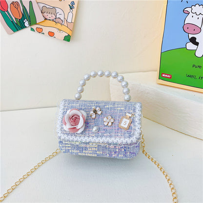 Children's Princess Style Chain Pearl Hand Trendy Children's Shoulder Bags