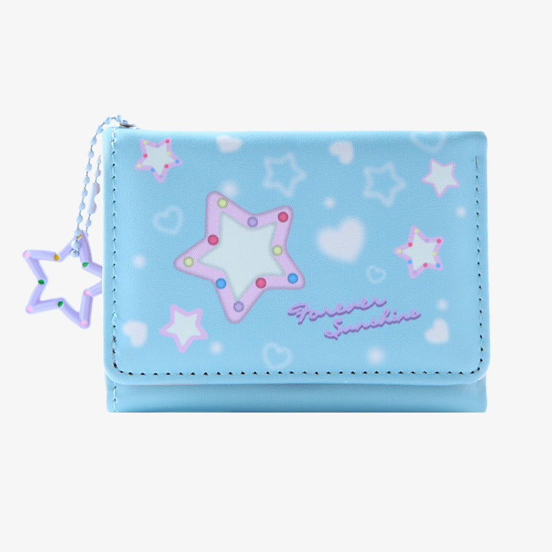 Women's Small Pattern Short Multifunctional Cartoon Change Ladies Wallets